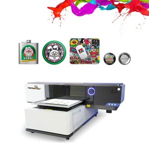 Imprimante à plat 6090 UV I3200 tête d'imprimante CMJN + W + vernis Pvc carte 3d Relief Texture Logo autocollant Machine d'impression - Product Image 6