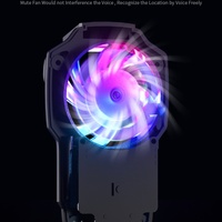Refroidisseur de téléphone portable MEMO FL05 avec batterie 700 mAh, lumière RGB, ventilateur de refroidissement compatible pour téléphone portable