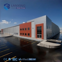 Bâtiment industriel préfabriqué en métal à grande portée, capacité de charge lourde, durable, faible coût d'entretien, solution efficace