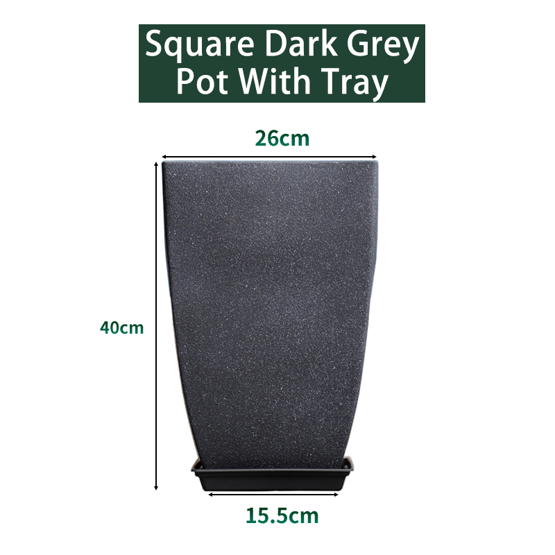 10,5 pulgadas cuadrado olla gris oscuro con tary