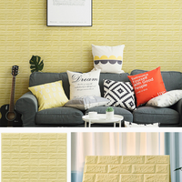 Papier peint en mousse autocollante en briques DIY, autocollant mural 3D pour la décoration de la maison