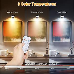 Lumière murale LED avec télécommande, éclairage mural 1500mAh, 3 températures de couleur, rechargeable, magnétique, pour affichage d'art et d'images - Product Image 4
