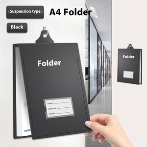Versión Vertical A4 Carpeta colgante Tablero Clip Material PP Caja <span class=keywords><strong>de</strong></span> archivo para almacenamiento <span class=keywords><strong>de</strong></span> oficina Personal Registro financiero - Product Image 6