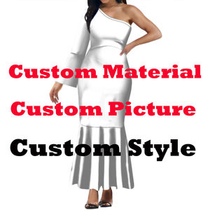 Nuovo Abito a Sirena con Maniche a Campana e Spalla Singola, Stampa Tribale Polinesiana, Vestito <span class=keywords><strong>da</strong></span> <span class=keywords><strong>Sera</strong></span> a Coda di Pesce, Taglie Forti per Donna - Product Image 5