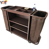 Chariot de nettoyage de haute qualité pour hôtel, chariot de nettoyage pour le personnel de ménage, chariot de nettoyage pour les fournitures d'hôtel, chariot à linge