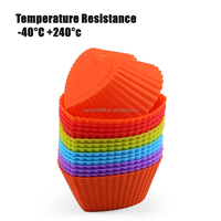 Manjia moules à muffins multicolores en Silicone antiadhésifs, faciles à nettoyer, sans BPA, doublures de Cupcake, réutilisables, cuisson en Silicone