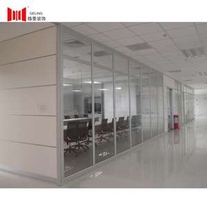 Cadre en aluminium transparent insonorisant pour salle de conférence, verre monocouche <span class=keywords><strong>amovible</strong></span> pour <span class=keywords><strong>cloison</strong></span> murale en verre de bureau - Product Image 4