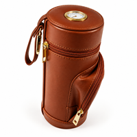 Personnalisable Classique En Cuir Laque Fermeture À Glissière Écologique Étanche À L'humidité Humidor Tube Cigare Voyage Cas De Stockage