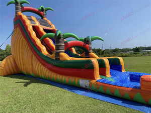 Tobogán inflable de precio al por mayor, tobogán de agua inflable de árbol tropical para negocios de alquiler - Product Image 2