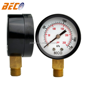 50mm boîtier en acier noir 250Psi Standard Bourdon Tube manomètre manomètre pour <span class=keywords><strong>eau</strong></span> Air GPL gaz carburant fluide - Product Image 5