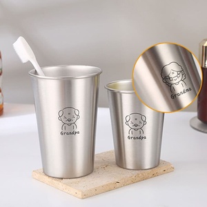 Mug à dents réutilisable en acier inoxydable personnalisé pour la famille, 350 ml/500 ml, pour enfants et adultes - Product Image 3
