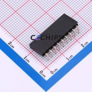 HC-PM254-8.5H-1x9PW Pin Socket Bent Lead Through Hole,P=2.54mm Connector 1x9P 2.54mm Square Hole Right Angle Insert - Product Image 2