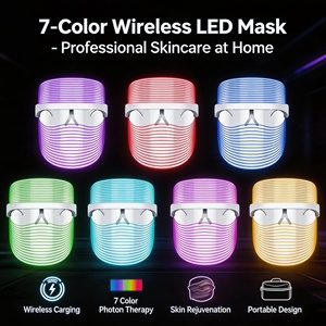 皮肤美容 LED 光疗面膜 7 色光子美容仪，适用于身体抗衰老、恢复活力和美白治疗 - Product Image 1