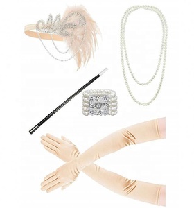 Costume de <span class=keywords><strong>Charleston</strong></span> des années 1920, accessoires et accessoires de déguisement de gangster à la mode des années 1920 - Product Image 2