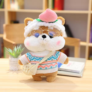 Kawaii – poupées animaux en peluche, mini-chien, cadeau café, llafanfan, jouets avec vêtements - Product Image 5