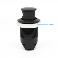 Loquet de meuble noir en plastique sans clé à bouton-poussoir, verrou à bouton-poussoir pour camping-car, caravane, bateau, tiroir, porte, quincaillerie de remplacement