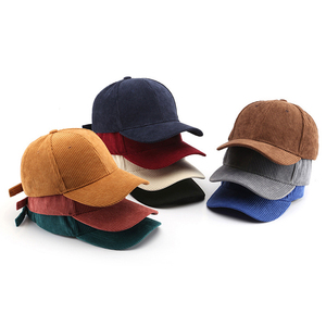 Popular Unisex Outdoor Corduroy Customized Your Own Logo Blank <b>Plain</b> Curved Brim Wholesale Winter Autumn <b>Baseball</b> Hat <b>Cap</b> - Product Image 3