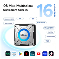 YolanAuto Boîtier AI 5G Qualcomm 6350 pour BMW Adaptateur sans fil CarPlay Android Auto Boîtier de streaming multimédia Netflix YouTube 8+128G