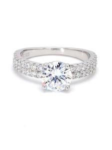 Anillos Clásicos de Diamantes Finos en Plata de Ley y Acabado en Oro, Joyería Elegante para Bodas, Aniversarios y Fiestas - Product Image 2