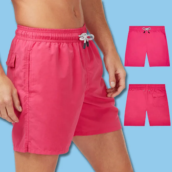 huilin 2023 new custom men's shorts summer beach clothes men drawstring waist solid nylon board shorts