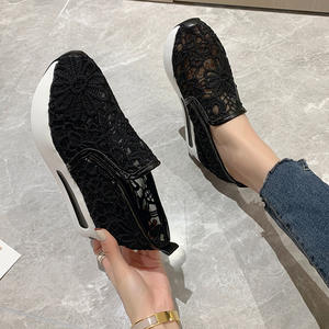 2024 zapatos deportivos de ocio para mujer, ahuecados, cabeza redonda, <span class=keywords><strong>boca</strong></span> ligera, Color sólido, nuevo diseño, gran oferta de otoño y primavera - Product Image 3