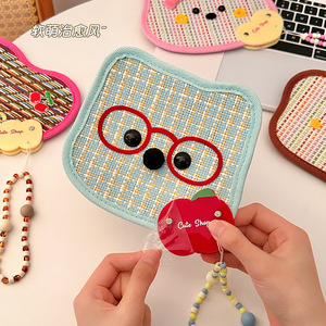 Éventail artisanal coloré en feuilles de palmier, portable, accessoire photo, pendentif décoratif, accessoire de mode estival - Product Image 4