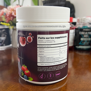 Peptidi di collagene idrolizzato in polvere con probiotici con vitamina C supporta la salute intestinale della pelle e delle unghie 16.65oz - Product Image 5