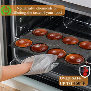 <b>Silicone</b> Glass Fiber <b>Baking</b> Tray Soft and Breathable Nonstick Coating Bread <b>Baking</b> and Hamburg Mold for Home Use - Product Image 5