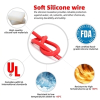 Fil électrique UL3239 en silicone flexible, cuivre étamé, haute température, 22/24/26/28/30AWG, câble électrique haute tension 3KV