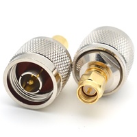 Adaptateur en laiton plaqué or Connecteur coaxial SSMA mâle Pin Jack mâle Pin 50 Ohms mâle Adaptateur RF