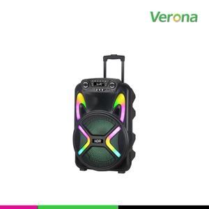 便携式手推车音箱 RGB LED 灯 12 英寸无线派对音箱 带麦克风输入 遥控器 电池供电 适合户外使用 - Product Image 3