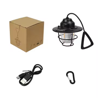 Lampe de camping rechargeable par USB, lanterne vintage à filament LED, lumière de tente portable, éclairage extérieur suspendu, lumière chaude