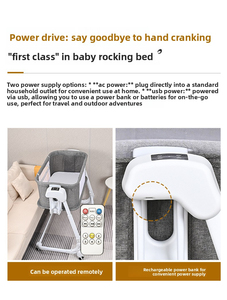Premium Multifunctional Electric Baby Crib Portable Foldable Splicing Bed for Newborns 0-36 Months with Modern Design Metal - Product Image 5