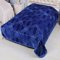 Couverture de vison en polyester de luxe super douce Qualité supérieure Style classique Festival marin Portrait feuilles couverture chaude pour la vente en gros