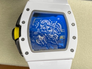 Reloj Mecánico Impermeable de Super Calidad de Umi Maker, 43 mm, Movimiento RMUL2, RM061, Esqueleto de Cerámica Blanca, Reloj RM - Product Image 4