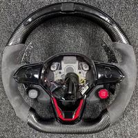 Volant en cuir carbone LED haute qualité pour Volkswagen Golf 8 GTI R Line MK8 Jetta GLI ID4 Accessoires intérieurs