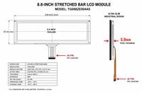 Modul LCD TFT 8.8 Inci 1280x480 LVDS HX82102-A-LT Lampu Latar LED Pemasangan Terintegrasi 350 Cd/m Kontrol Suhu Lebar untuk Medis