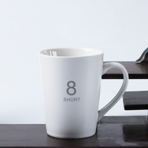 Mug en céramique 8 oz court, 12 oz long, couleur unie avec poignée, cadeau d'affaires, usage au bureau - Product Image 3