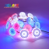 Aglare AC24V RGB LED Pixel Point Lights IP65 Étanche 60MM Cabochon Automatique Coloré Lumière LED pour Manèges d'Attraction