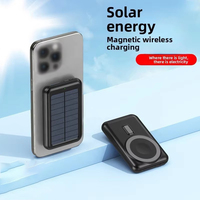Chargeur portable solaire ultra-fin en plastique à charge rapide magnétique sans fil 10000 mAh pour extérieur
