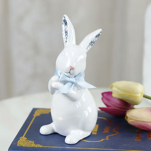 تمثال تمثال بأشكال أرنب من reديكو, تمثال تمثال على شكل أرنب من reديكو مصنوع من أجود الخامات ، مصنوع من أحجار لامعة باللون الأبيض الجذاب ، يتميز بتصميم عصري على شكل تمثال من أحجار الزيزجو الفاخرة ، كما أنه مزود بقطع زينة على شكل أرنب من أحجار الزيتية - Product Image 6