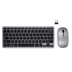 78 Keys Office <b>Computer</b> bluetooth Qwerty Silver Kit Teclado E <b>Mouse</b> Wireless Premium Wireless Keyboard and <b>Mouse</b> Combo <b>for</b> Pc - Product Image 1