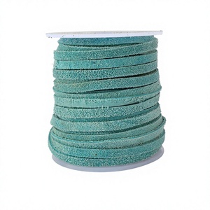 สายหนังกำมะหยี่สีสันหลากหลายแบบกำหนดเอง ขนาด 6 มม. ยี่ห้อ Reliance Leather รุ่นขายดีที่สุด รูปทรงแบน ขนาดปรับแต่งได้ สำหรับงาน DIY ทำเครื่องประดับ - Product Image 1