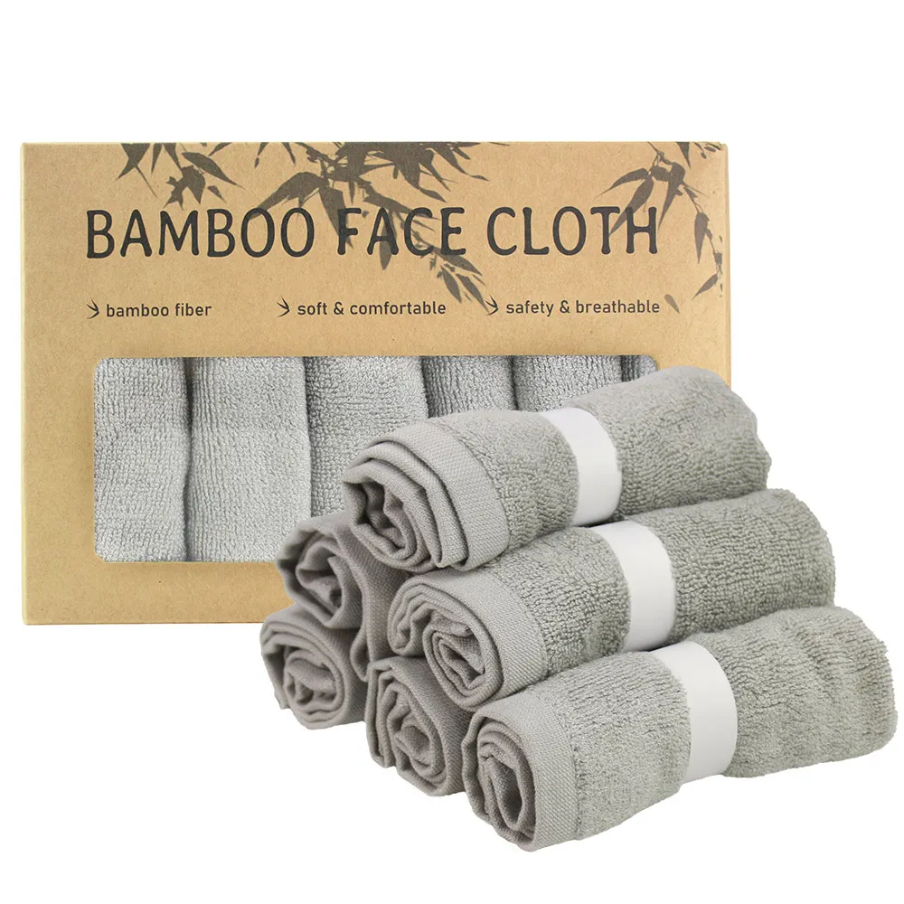 Vente en gros de serviettes de visage douces et biologiques débarbouillettes en fibre de bambou biologique et bambou écologiques serviette en bambou pour bébé