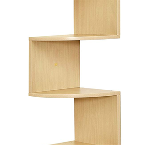 Rustic 5 Tier <strong>Wall</strong> Mount Corner Natural Wood Book Shelf Organizer for Kids <strong>Cube</strong> - Product Image 3