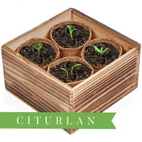 Kit de démarrage pour jardin d'herbes SOL, écologique, en tissu kaki, ensemble de plantation de bonsaï moderne pour la maison, cadeau, logo personnalisé pour la vente en gros de matériel de jardinage