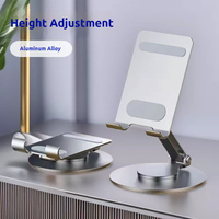 Support de téléphone portable pliable et réglable en alliage d'aluminium à rotation 360° pour bureau, diffusion en direct, cadeau, vente en gros - Meilleures ventes