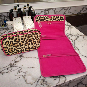 Leopard Print Makeup <b>Bag</b> Hanging Travel Cosmetic Organizer Large Capacity Toiletry Wash Pouch Waterproof Beauty <b>Storage</b> Portable - Product Image 1