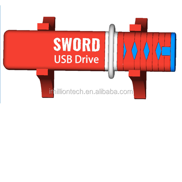 Promotional 8gb Usb Flash Drive Samurai Sword Shape Usb Stick Mini Pen Drive