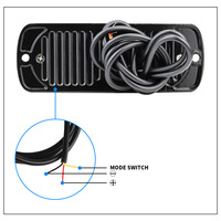 Auto 6 LED Kühlergrill-Lichtleiste Rot Blau Stroboskop Blinkend Ultradünne Warnleuchte für Motorrad Seitenlampe Universal 12V